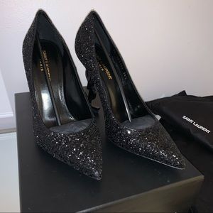 YSL OPYUM GLITTER PUMPS 110